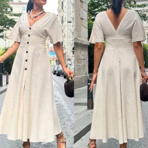 Robe boutons d'été
