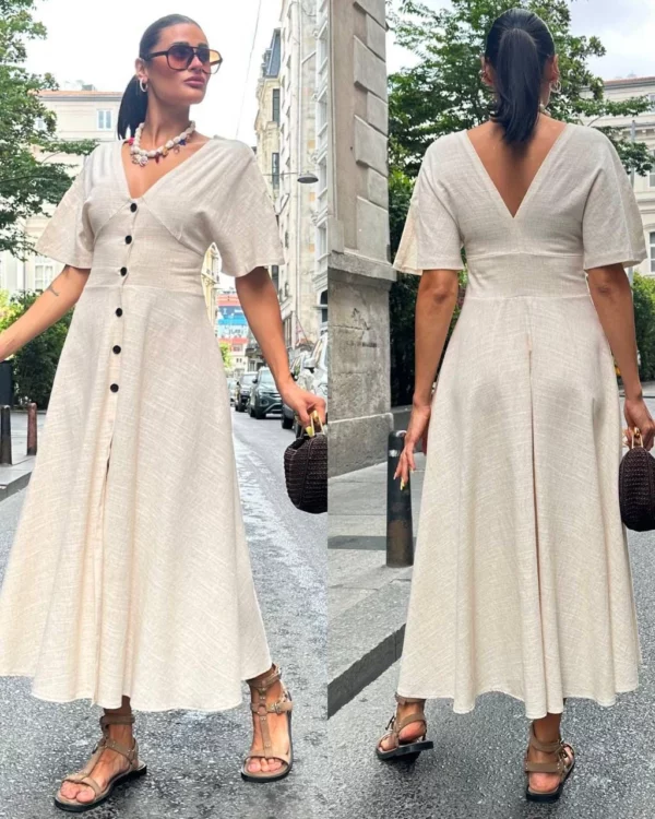 Robe boutons d'été
